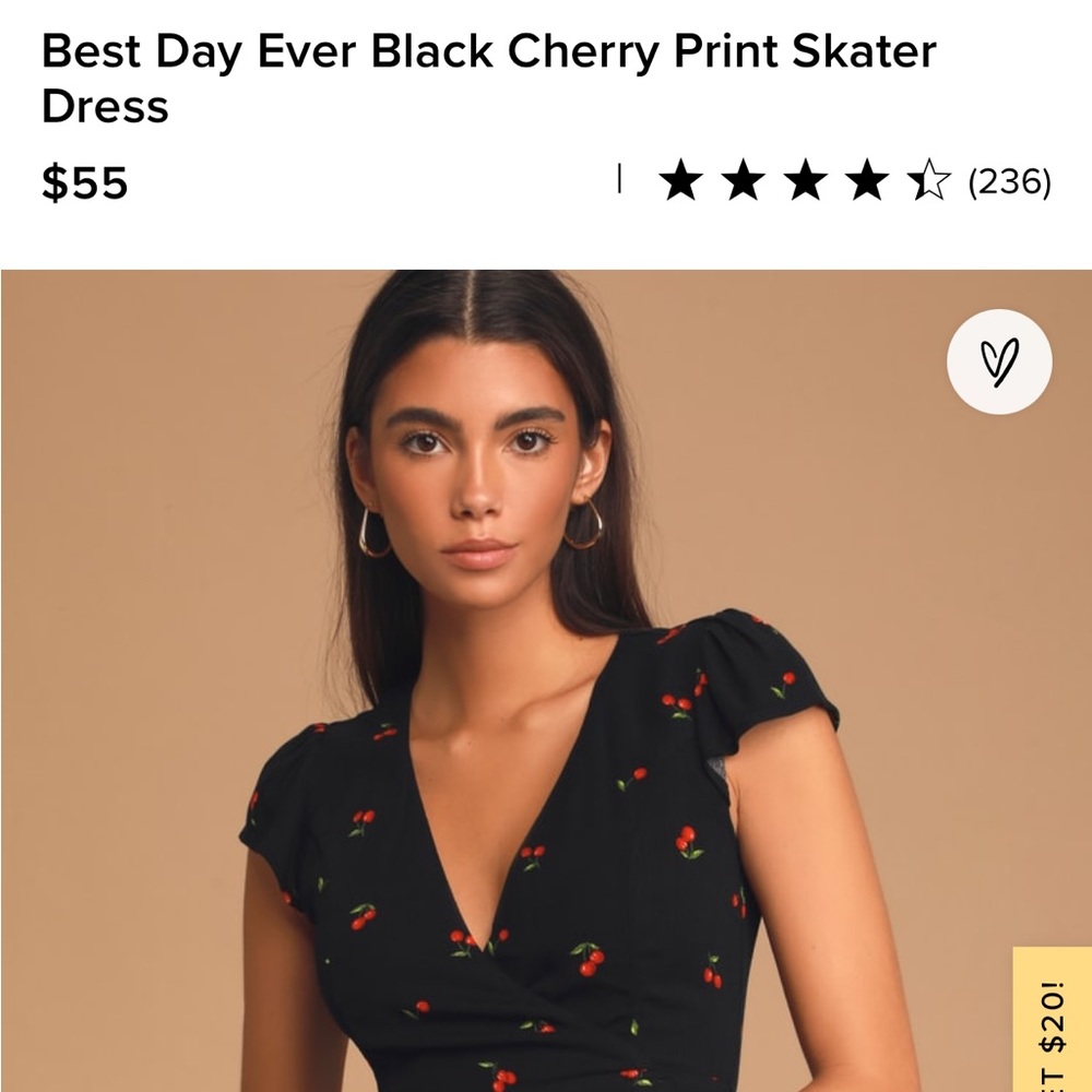 Lulu’s Best Day Ever Black Cherry Print Skater Dress
